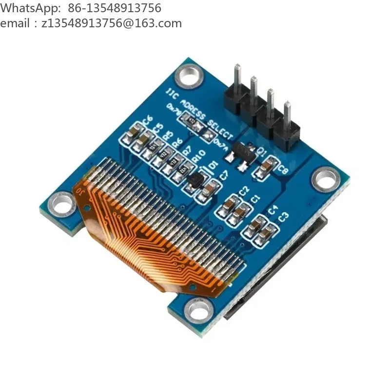 5PCS 0.96 Inch OLED Display Module I2C IIC SPI Serial 128X64 SSD1306 LCD 3.3-5V 4 Pin White/Blue/Yellow Blue for Arduino