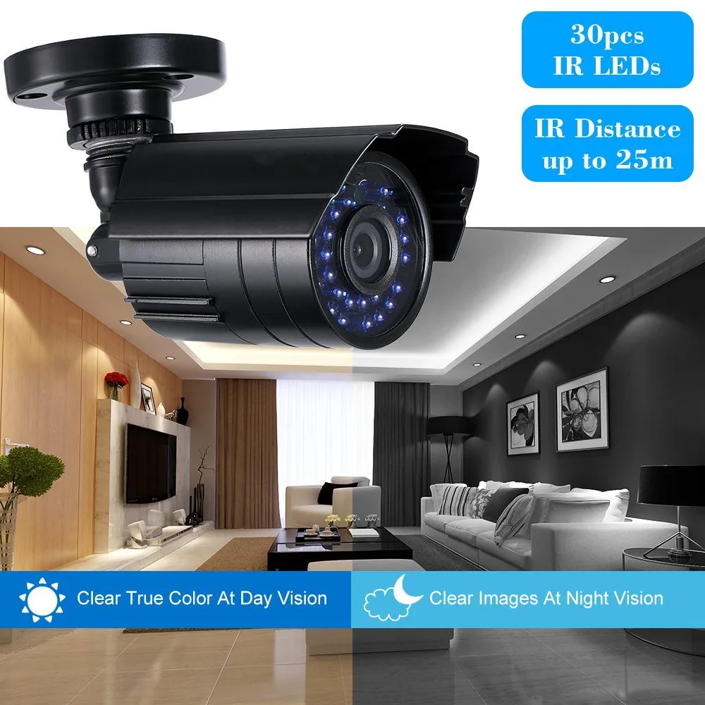 

Surveillance Security System 16 Channel Standalone H.264 DVR 16pcs CCTV Day/Night Camera