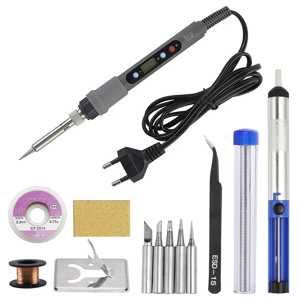 

Электрический паяльник 80 Вт, 110 В/220 В, цифровой дисплей с регулируемой температурой и переключателем, сварочный паяльник, набор инструментов для ремонта тепла