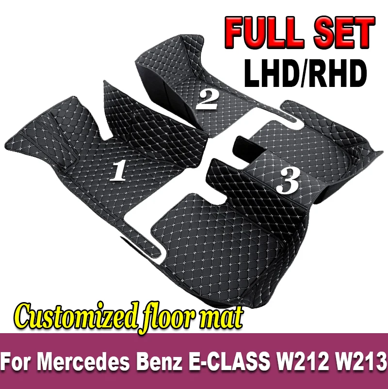 

Автомобильные коврики на заказ для Mercedes Benz E-CLASS W212 W213 2009-2023 E200-E500, автомобильные ковры, аксессуары для ног