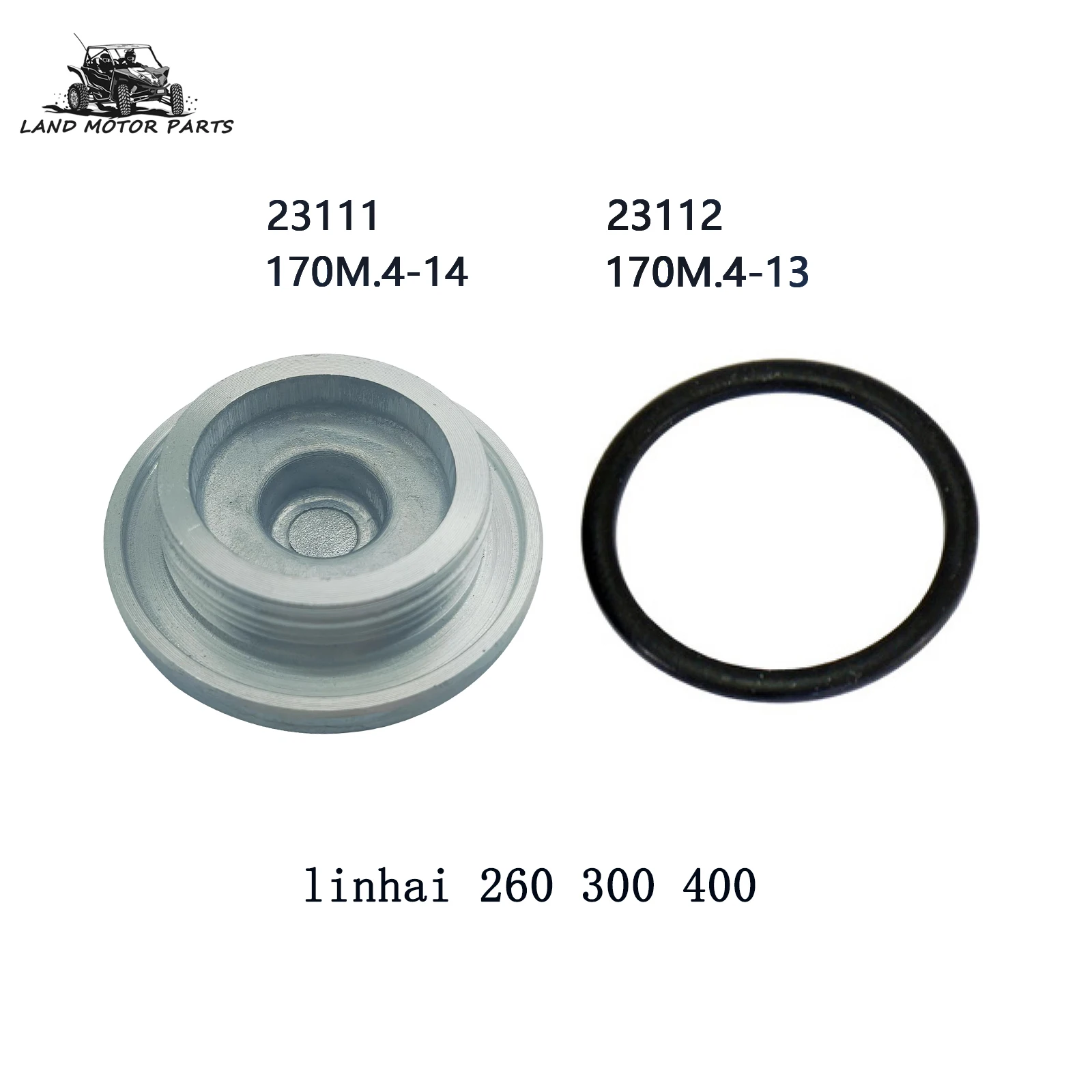 Oil Cap Drain Plug with O-ring For Linhai LH260 LH300 LH400 23111 23112 ATV UTV CUV CARRY Classic T3b EFI Goon Demon