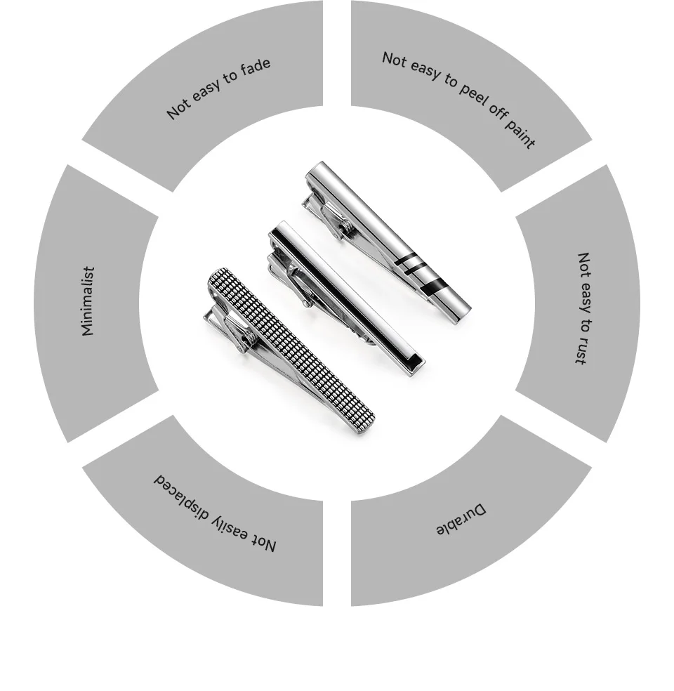 Wed Tie Clips For Men Short Pin Tie Wedding Guests Gifts With Box Tie Clipper To Man Shirt Black Man Cufflinks Fashion Jewelry