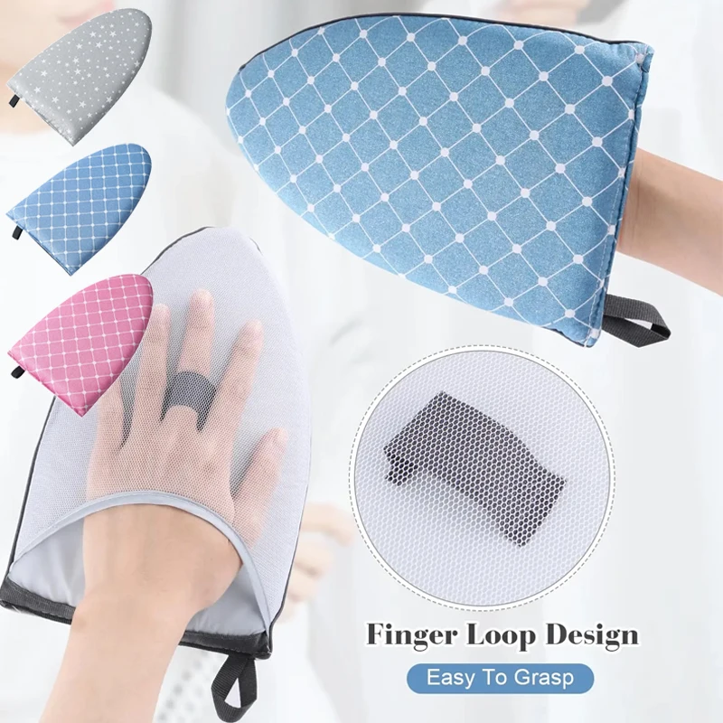 

Heatproof Ironing Glove Mitt with Finger Ring Mini Ironing Board Pad Scorch Resistant Waterproof for Travel Steam Iron Accessory