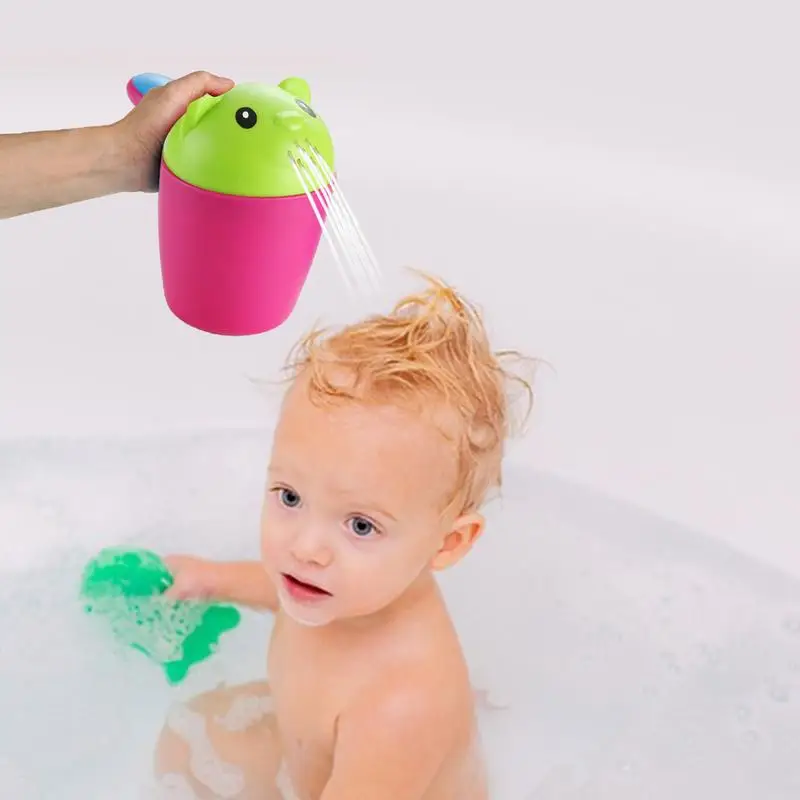 Baby Bath Rinse Cup Shampoo Rinse Cup Waterfall Bath Rinser With Ergonomic Handle Shampoo Scoops Sprinkler Bath Water Bailer Bab