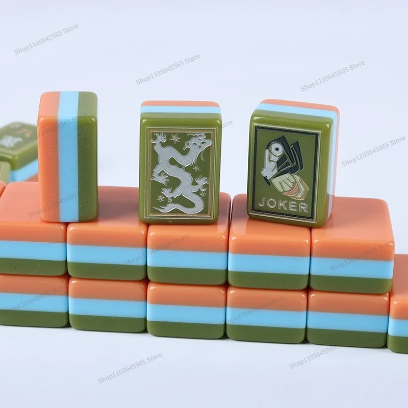 For Hand-painted Oil Painting Polishing Mahjong Four-color Leisure Entertainment Home Travel Portable