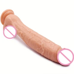 12 inch Realistic Dildo Super Large Penis Anal Vagina Butt Plug With Thick Glans Suction Cup Stiff Cock Sex Toys For Men Women