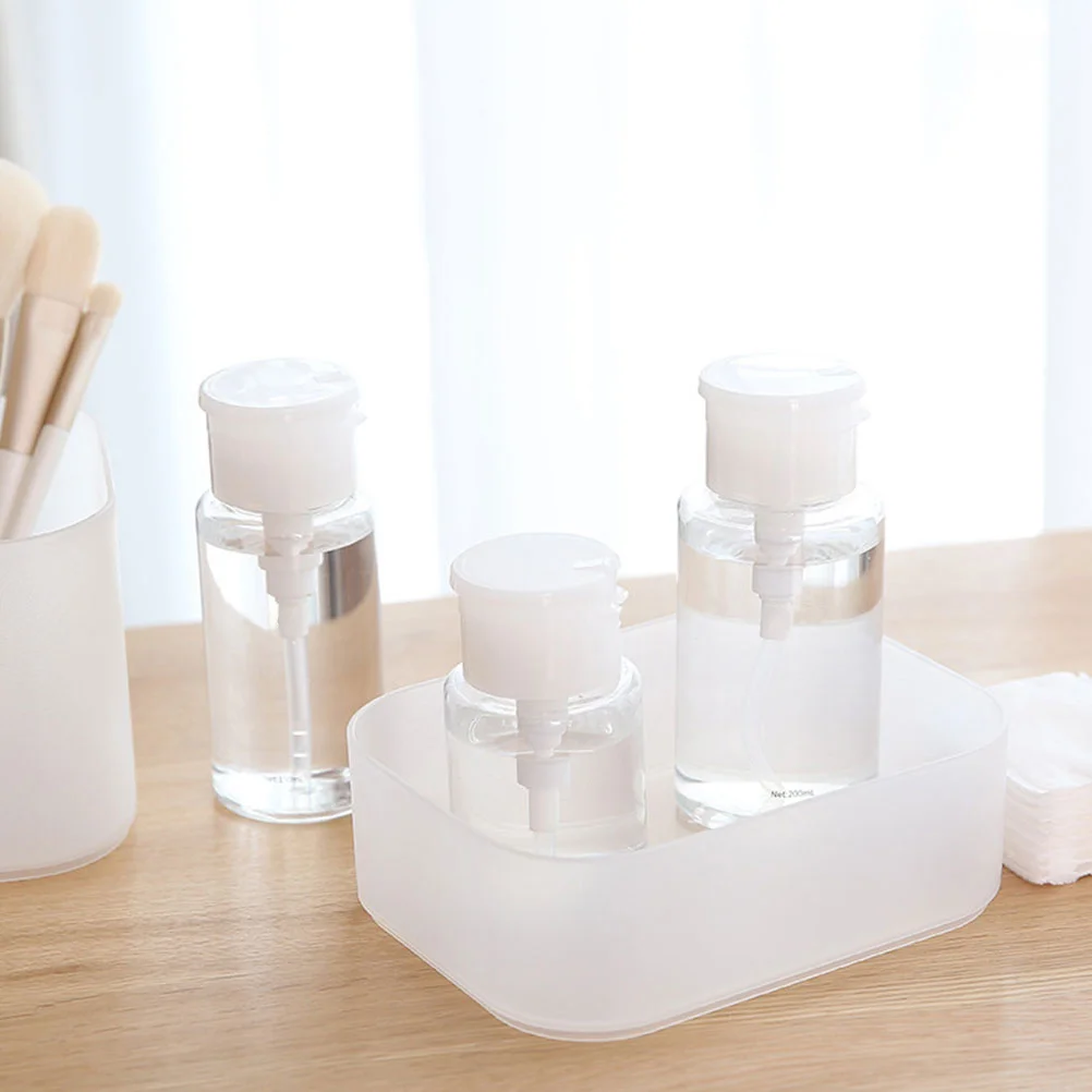 5 قطع من الزجاجات الزجاجية المحمولة القابلة لإعادة الملء، حاويات سائلة للسفر، لوشن شامبو متين، زجاجة مكياج من الزجاج الأبيض