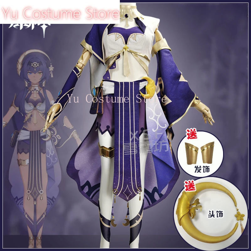 Yu Costume Anime! Genshin Impact Candace Game Suit Sexy Lovely Uniform Cosplay Costume Halloween Carnival Party Role Play Outfit