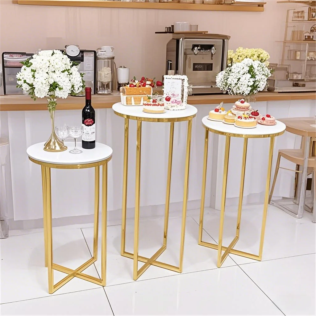 

European wedding flower stand window display stand metal small bar home decoration dessert table