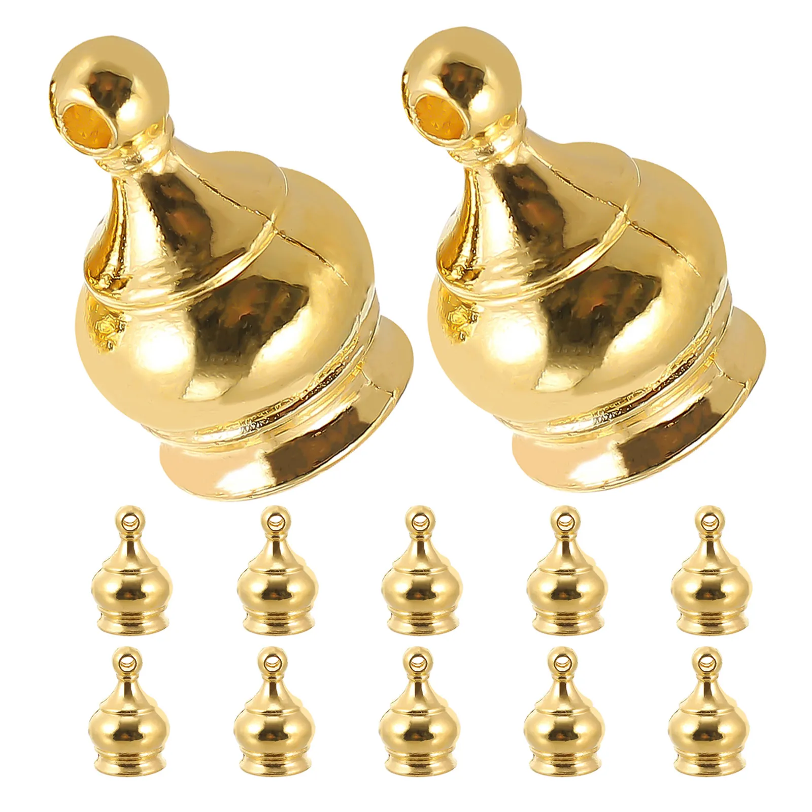 

14 шт. декоративных колпачков-наконечников для ламп в форме короны M10x1 из цинкового сплава, гайки-колпачки для абажуров, люстр, настольных и напольных светильников