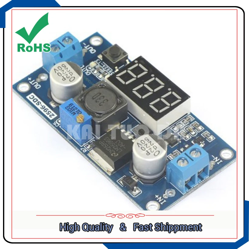 LM2596 DC-DC adjustable step up Booster module with voltmeter display dc Boost power supply converter BOARD module