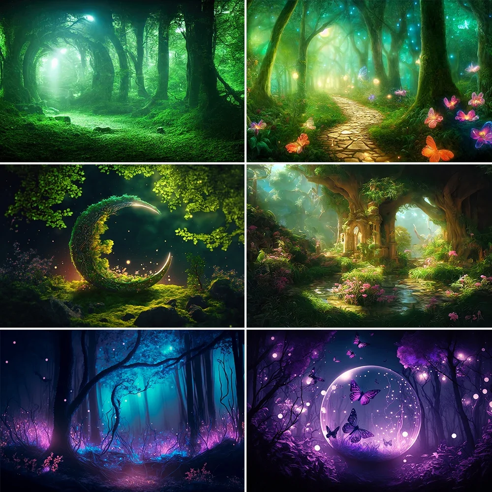 

Photography Background Dreamy Natural Jungle Forest Wonderland Art Portrait Photocall Decor Prop Backdrop Photo Studio