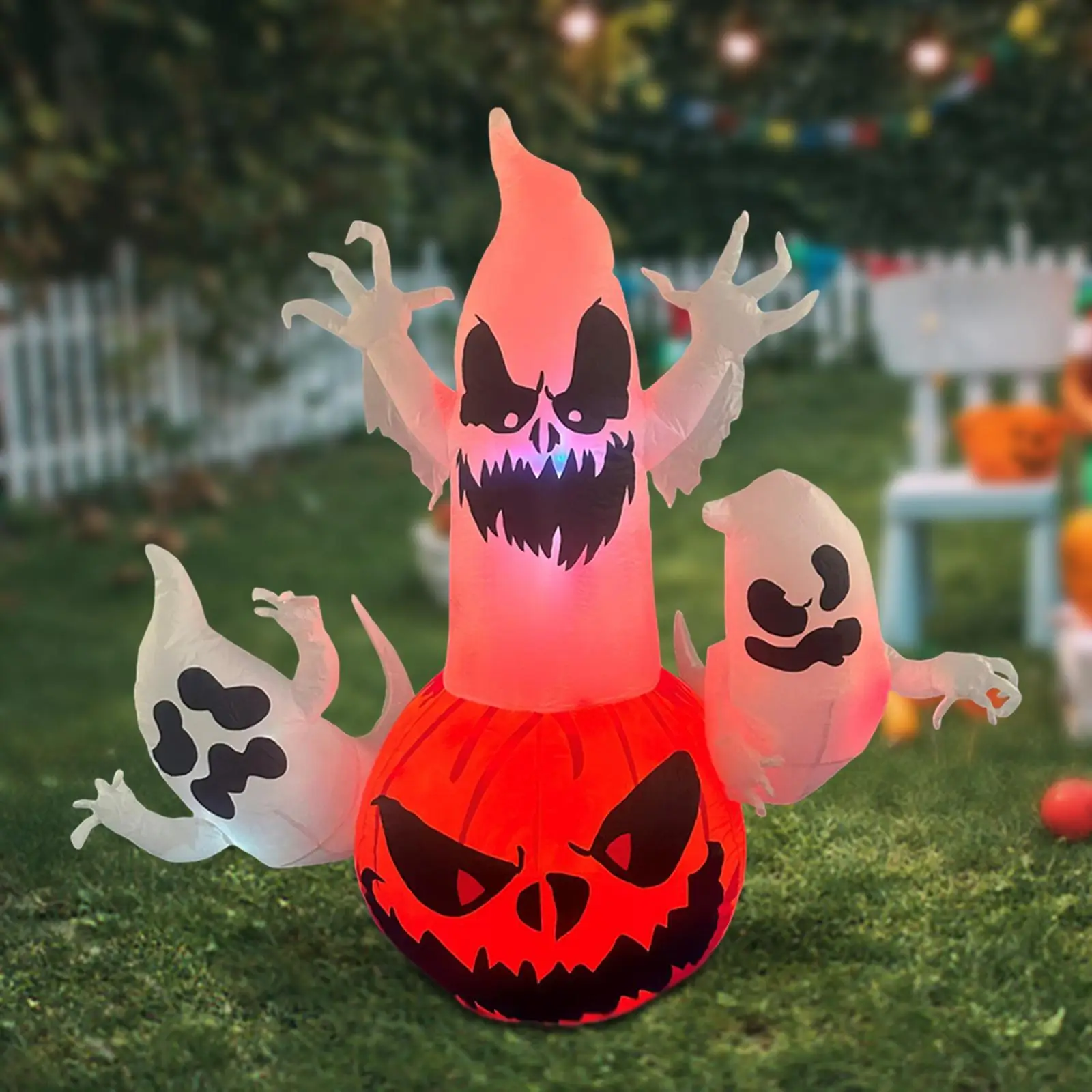 Halloween Inflatable Decoration Photo Props Outside 5.9 ft Blow up Yard Decorations for Garden Courtyard Porch Holiday Backyard