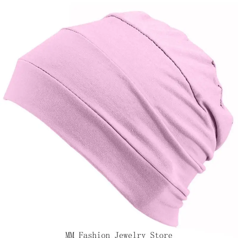 D0UB Topi Kemo Untuk Wanita Penutup Kepala Kanker Topi Bawah Topi Kemo Nyaman Skullies