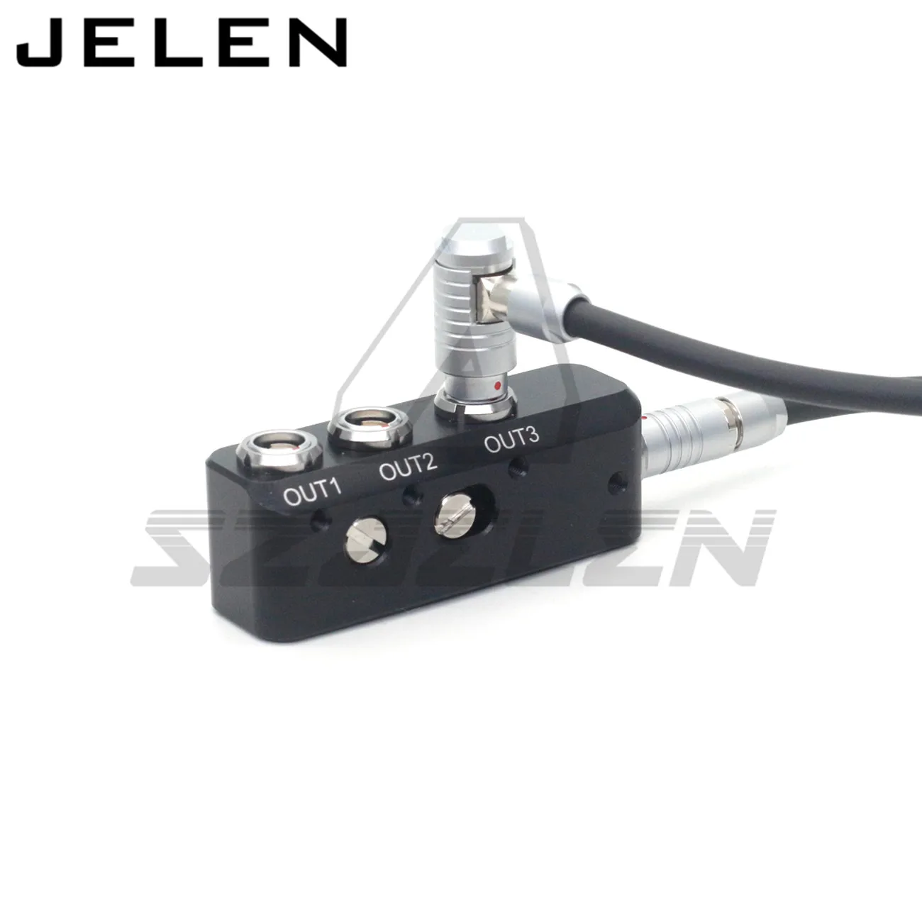 RS 3pin female  TO 3x RS 3 pin female power Three way splitter for sony venice RS 3pin 24V distributor, with 1/4 screw.