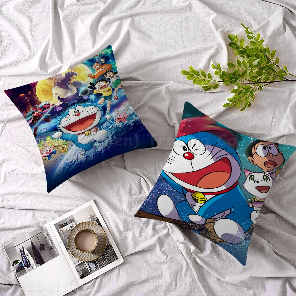 Amine Cartoon D-DoraemonS Pillowcase Toon Gift Cushion Cover Bedroom Home Sofa Chair Seat Decor Pillow Case