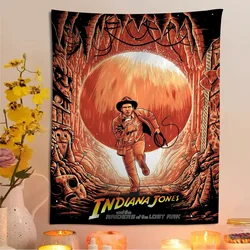 Movie Indiana Jones Printed Large Wall Tapestry Hanging Tarot Hippie Wall Rugs Dorm Home Decor