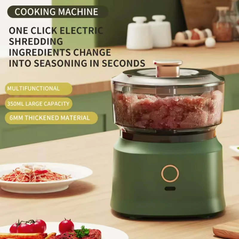 ミニワイヤレス電動ガーリックプレス、デュアルパーパス、USB充電式、キッチンフードシュレッダー、ミートグラインダー、野菜ピューレ