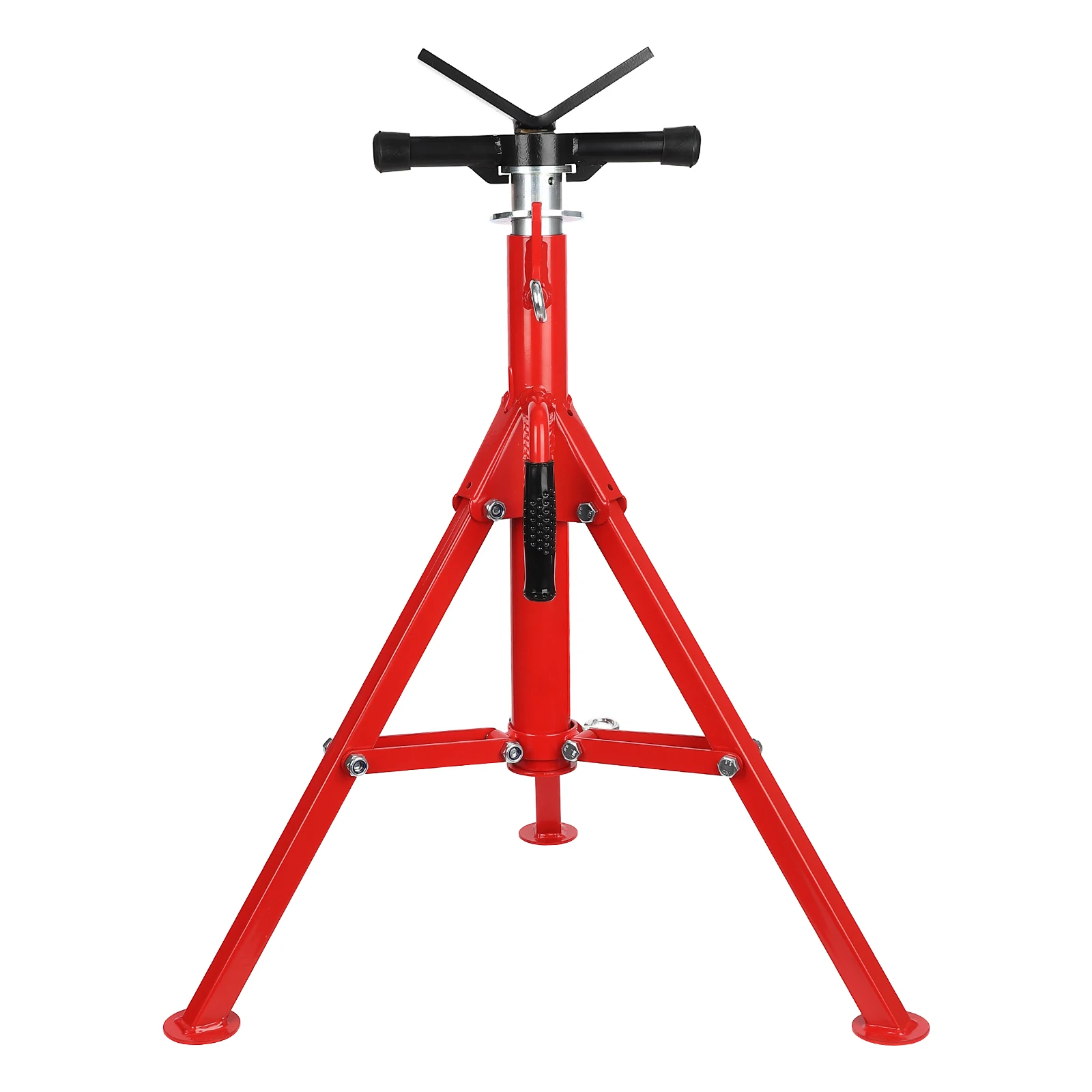 

Pipe Jack Stand, V-Head Pipe Jack Stand with Adjustable Height, Heavy-Duty Folding Pipe Stand for Welding Auto Construction