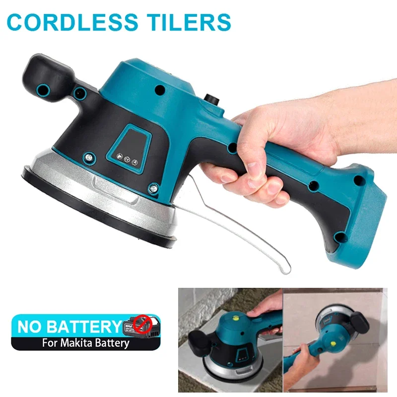 Cordless Tiler Vibrator Tiling Machine 6 Speed Automatic Tiles Leveling Adjustment Absorb Power Tool For Makita 18V Battery