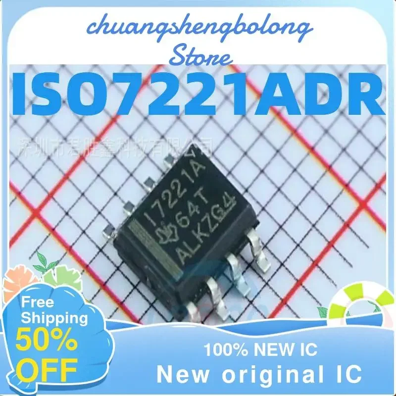 10PCS ISO7221ADR SOP8 I7221A ISO7221AD ISO7221A ISO7221 New original IC