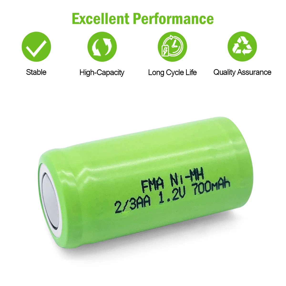 3pcs 1.2V Ni-MH 700mAh Ni-Cd 500mAh 2/3AA Rechargeable Battery DIY for Electric Shaver Razor Cordless Phone inside cell view 3