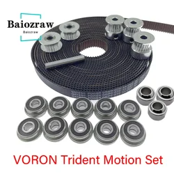 Baiozraw Drietand Motion Set Open Distributieriem 2Gt 16T Getande Katrol Ge5c F695rs 5X30Mm As Voor Voron Drietand Motion Onderdelen