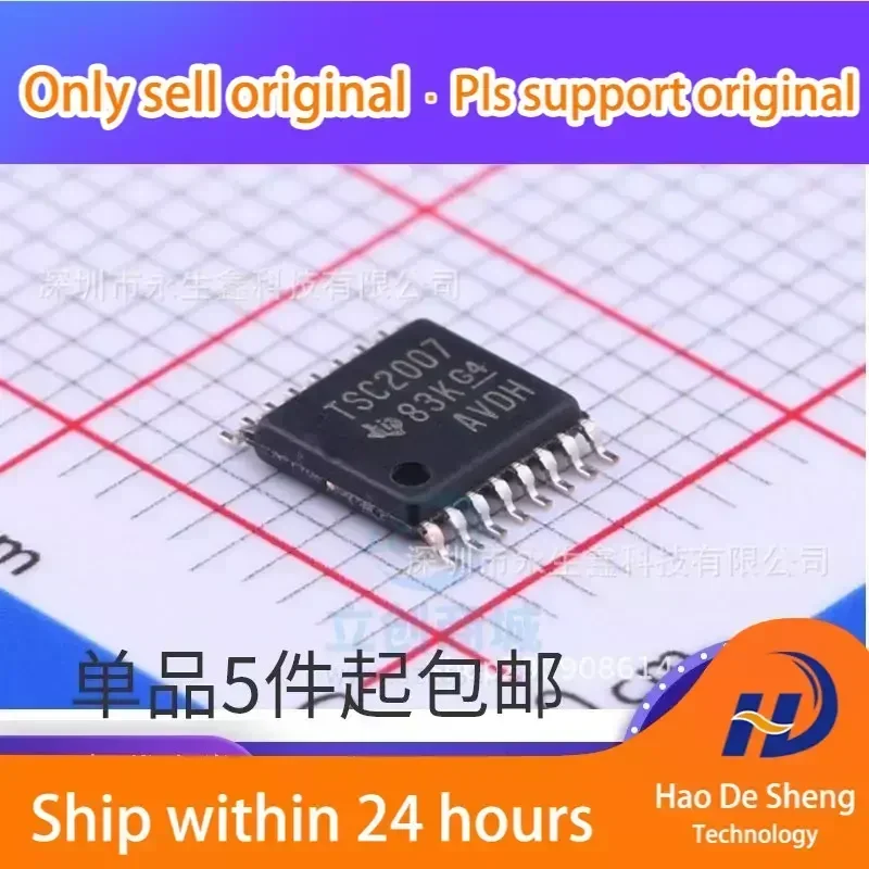 

10 шт./лот TSC2007IPWR TSC2007IPW TSC2007 TSSOP-16, микросхема управления сенсорным экраном, новая, оригинальная, в наличии