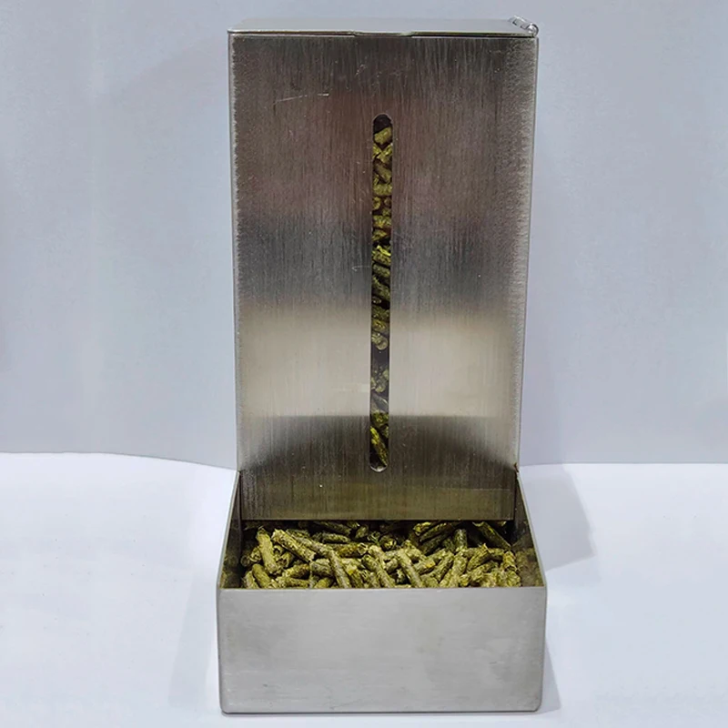 

Stainless steel feeder Chinchilla rabbit guinea pig pigeon chicken small pet tortoise automatic feeder pure stainless steel larg