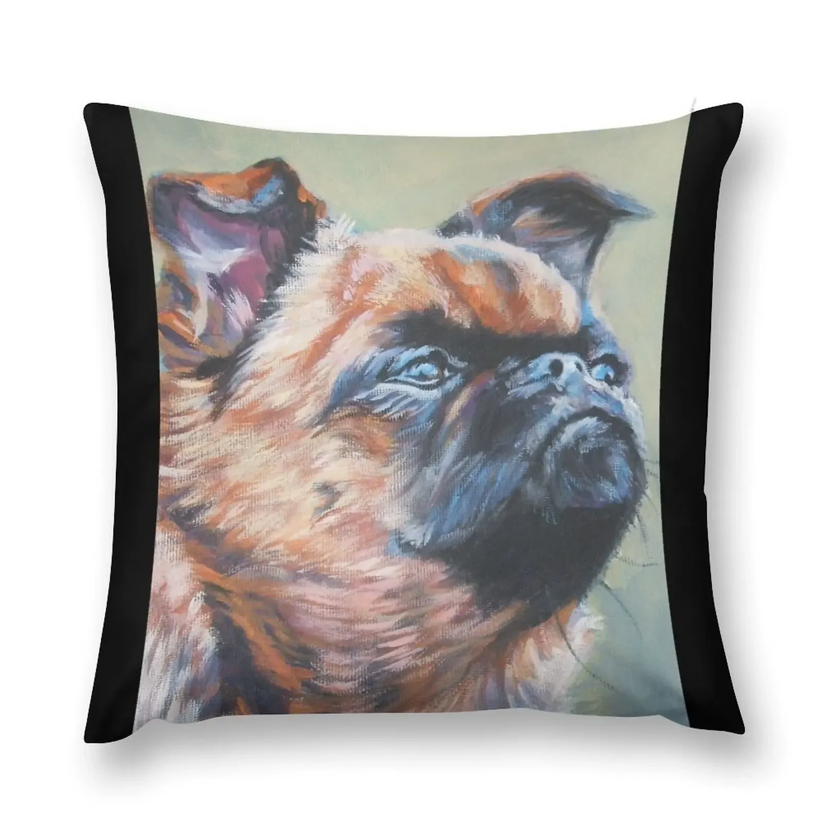 

Brussels Griffon Fine Art Painting Throw Pillow Sofa Cushions Covers Cushions Home Decor pillow pillowcase pillow