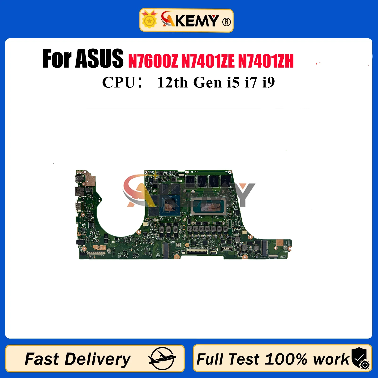 

N7401ZC Материнская плата для ноутбука ASUS Vivobook N7401Z N7600Z K6400Z K6500Z N7401ZE N7401ZH Материнская плата с 12-го поколения i5 i7 i9 fast