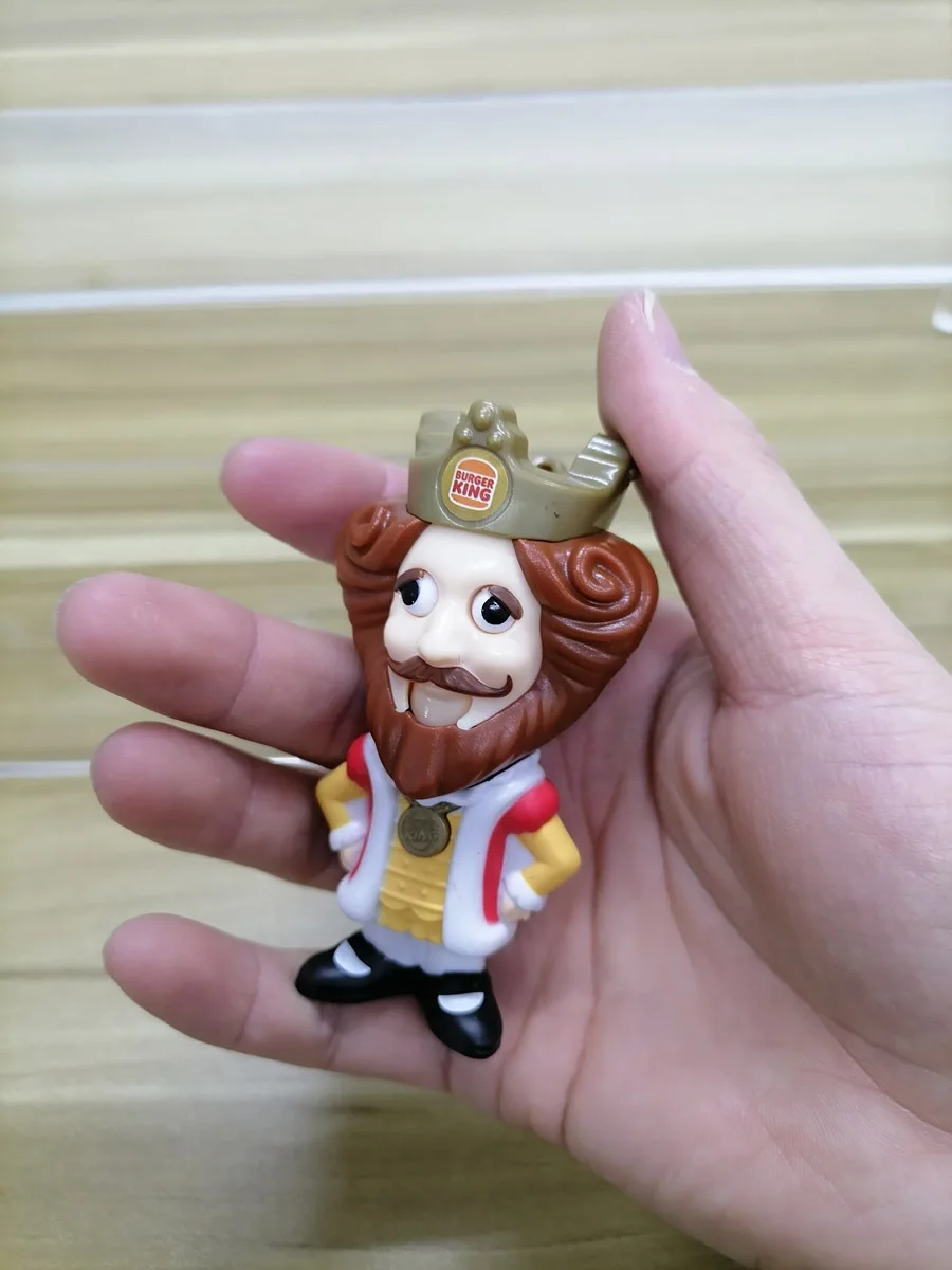 Genuine Burgers King Figures Small Figurine Mouth Eyes Movable Model Toy Play House Dolls Kids Gifts