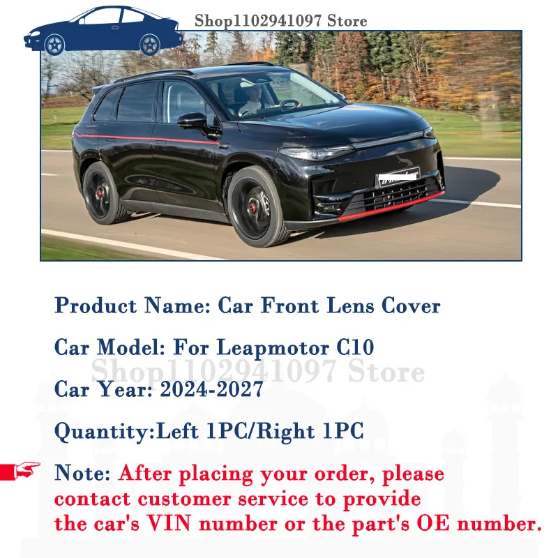 1PC Car Light Shell For Leapmotor i C10 2024 2025 2026 2027 Transparent Front Headlight Lens Cover Left Right Housing Auto Parts