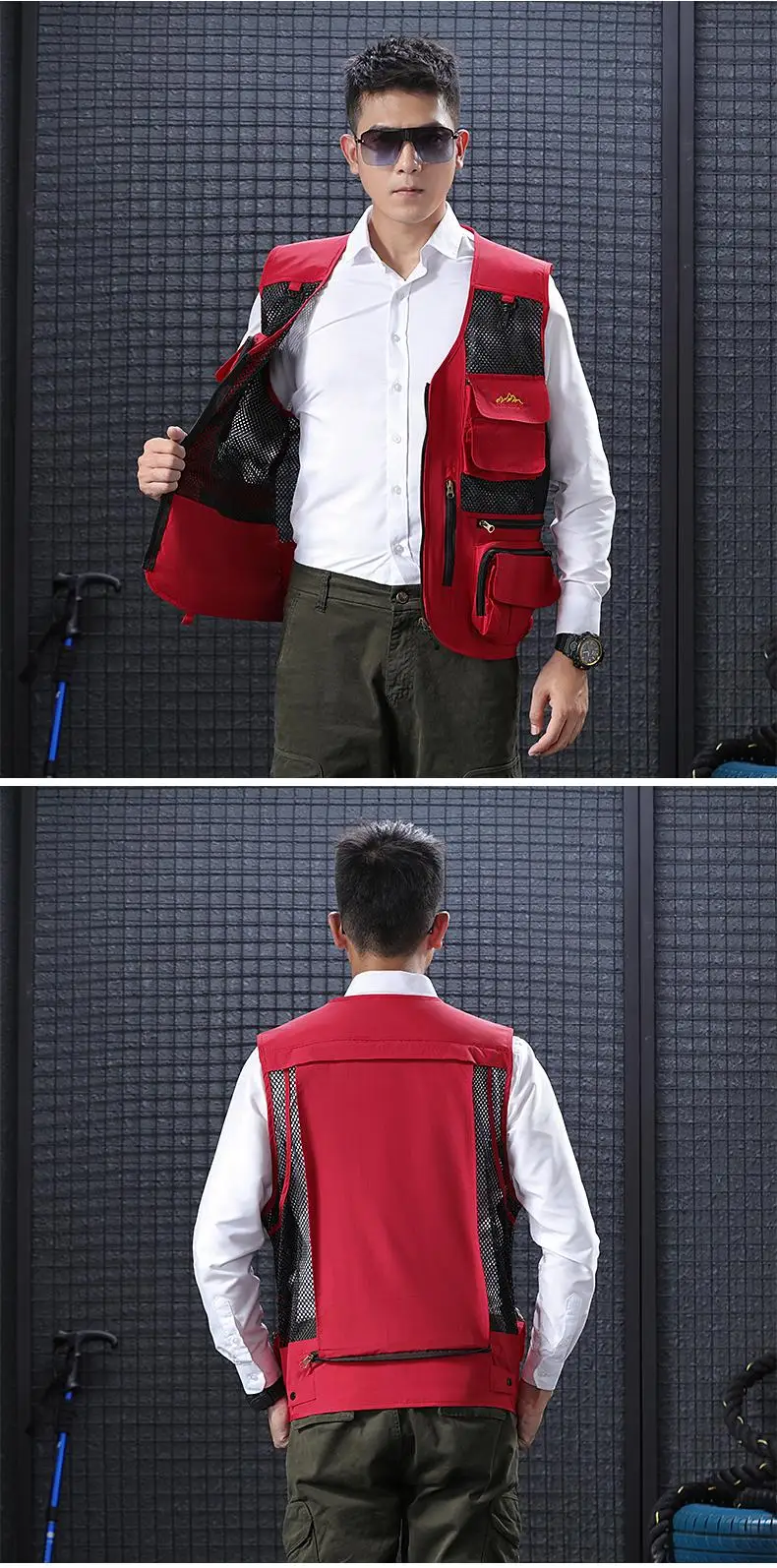 Outdoor Men's Multi-Pocket Vest description 4