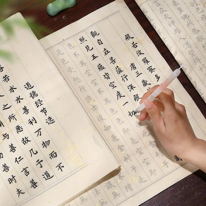Regular Script Brush Calligraphy Copybook Scriptures Chinese Character Tracing Practice Book Traditional Calligraphy Workbook