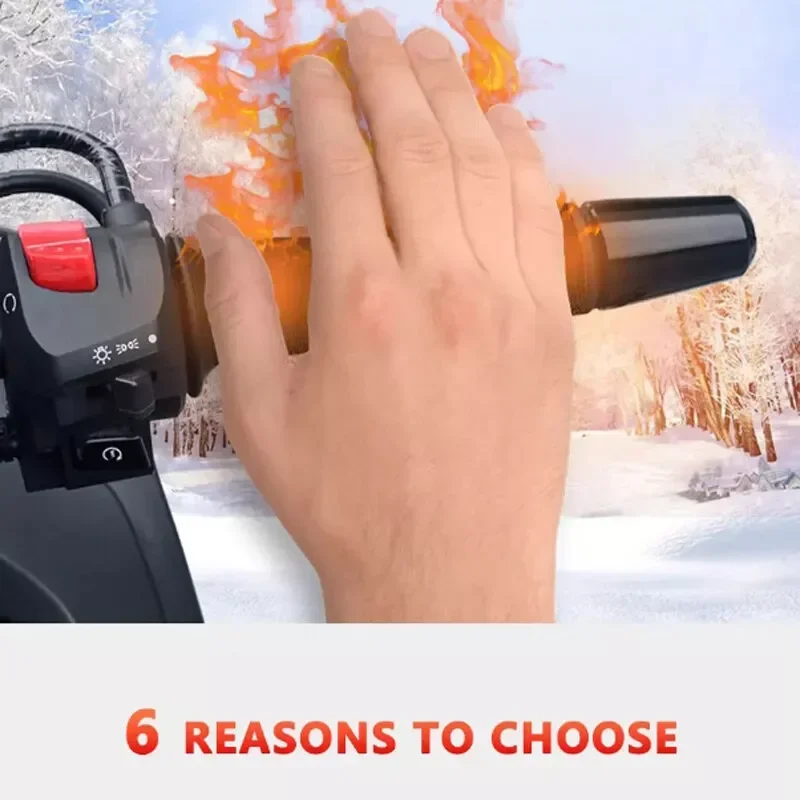 Electric Heated Motorcycle Handgrips 3 Gear Warmer Anti Vibration Anti Slip Fast Heating Kit 10W 5V 2A USB Grip Cover for Motorc