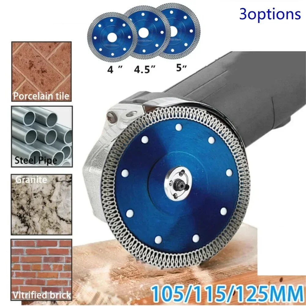 

Porcelain Tile Turbo Thin Diamond Dry Cutting Blade/Disc Grinder Wheel 4/4.5/5in Metal Woodworking Stone Marble Cutting