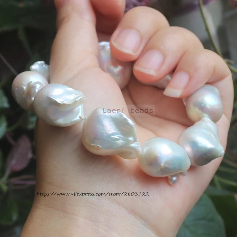 1Piece , Natural Freshwater Baroque Pearl 13x18-15x25mm Loose  Beads ,For DIYJewelry making! Mixed wholesale for all items !