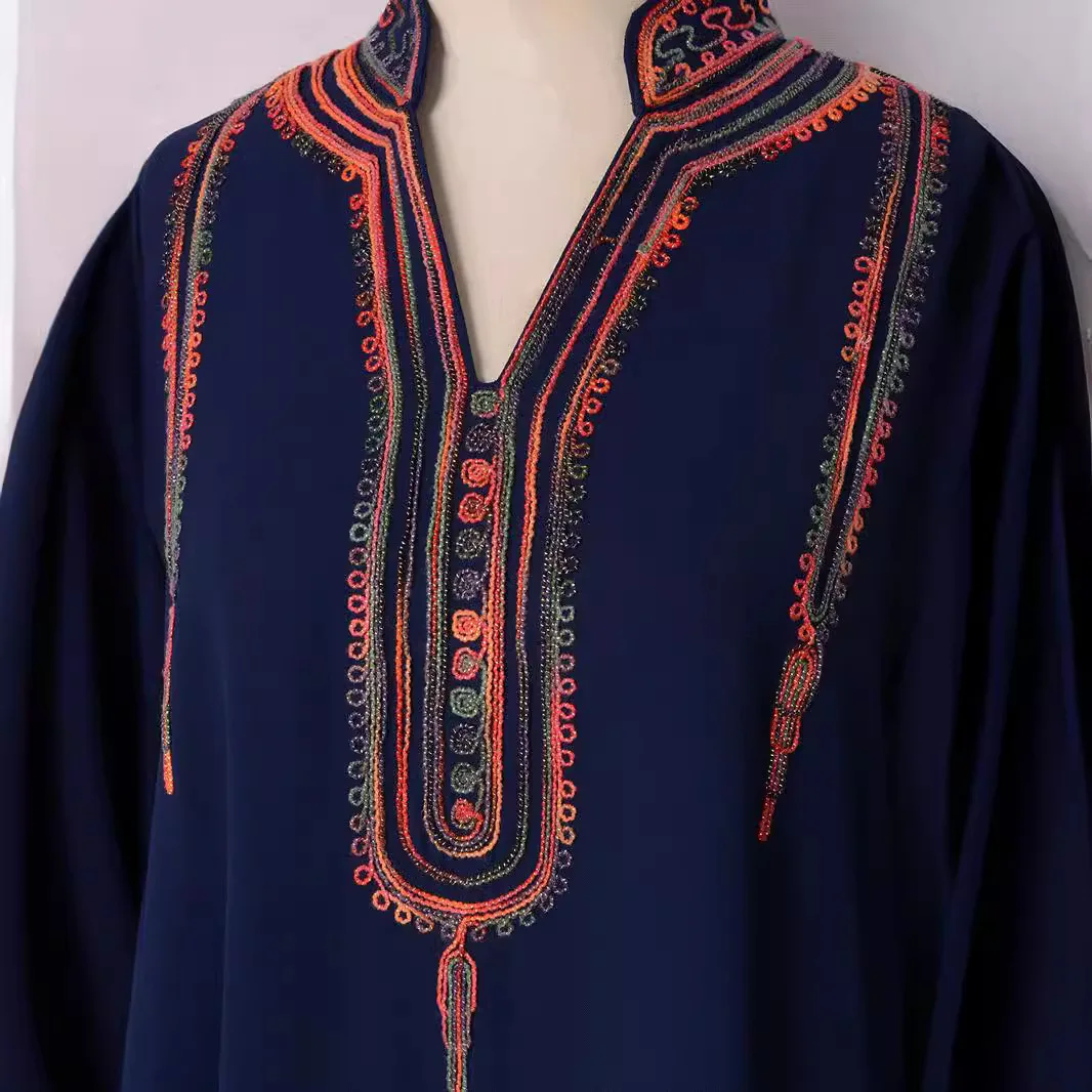 Moroccan Kaftan Abaya for Women Party Dresses Arabic Jalabiya Embroidery Dubai Long Robe Islam Eid Muslim Saudi Vestidos Abayas