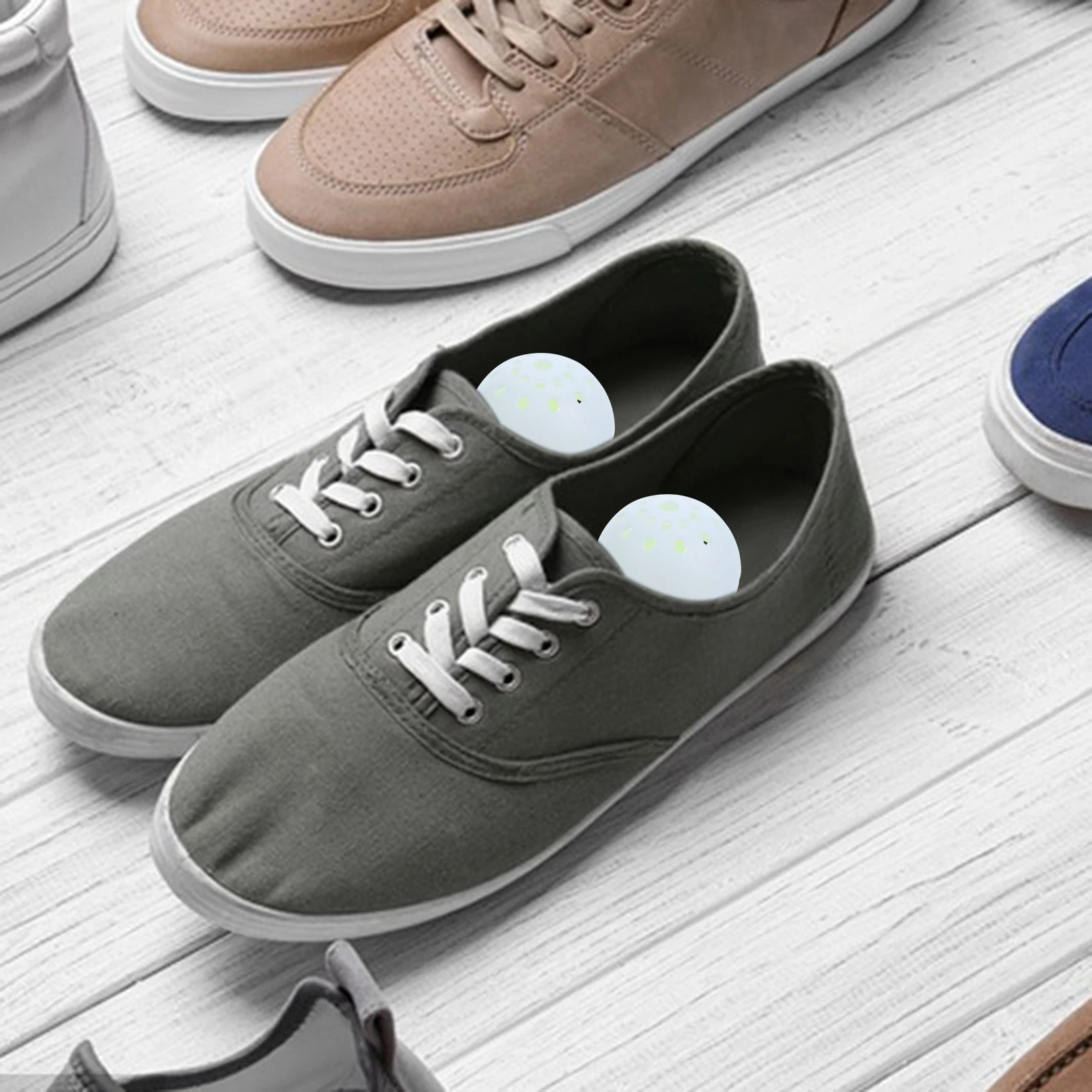 

36pcs Air Freshener Solid Deodorizer Balls Shoe Cabinet Closet Long Lasting Fragrance Plant Fiber White Efficient Smell Remover