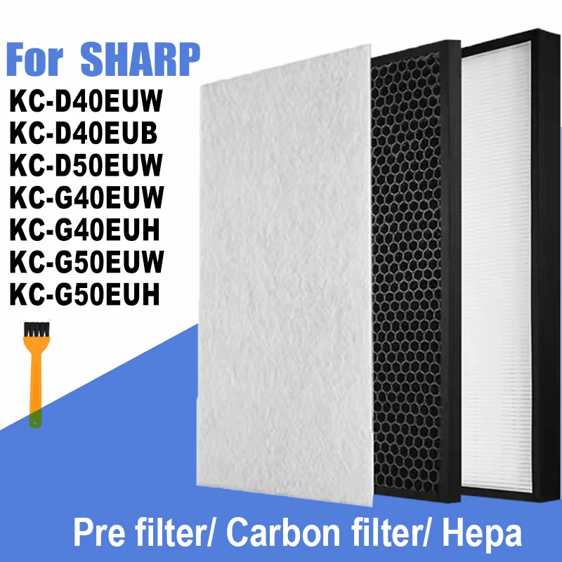 for Sharp Air Purifier KC-D40EUW KC-D40EUB KC-D50EUW KC-G40EUW KC-G40EUH KC-G50EUW KC-G50EUH HEPA FZ-D40HFE FZ-D40DFE