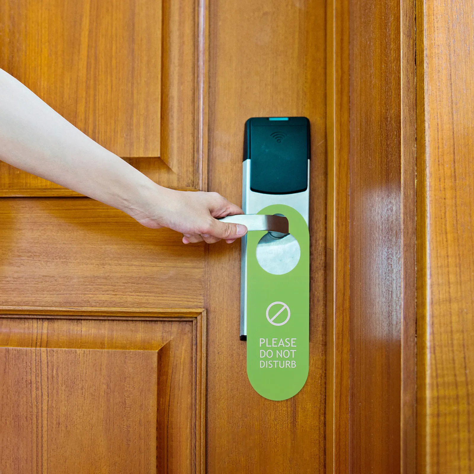 6Pcs Door Handle Tag Double Side Hanging Sign Please Do Not Disturb Make Up Room for Hotel Staff Cleaning Service Door Knob