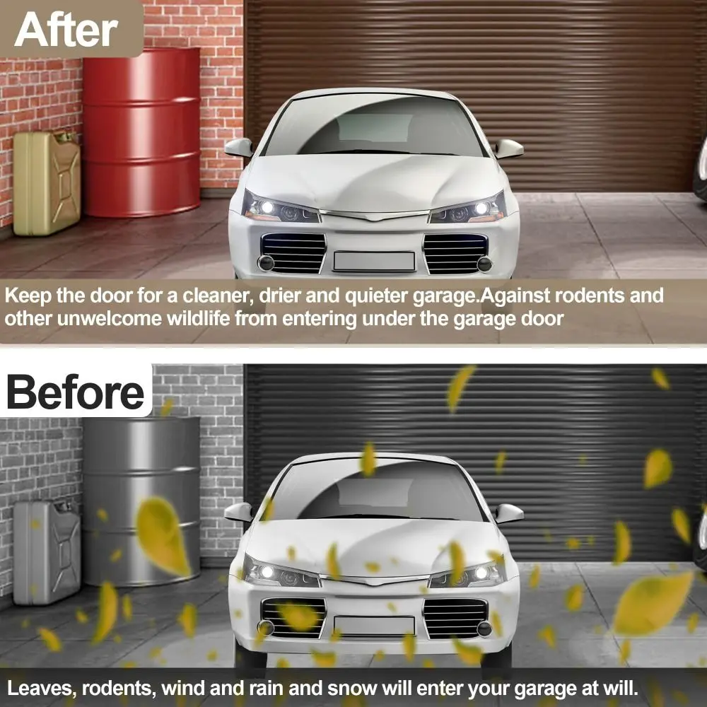 Durable U-Shape Garage Door Bottom Seal Non-deforming 1/3/5m Weather Stripping Rubber Wear Resistance Replacement Seal
