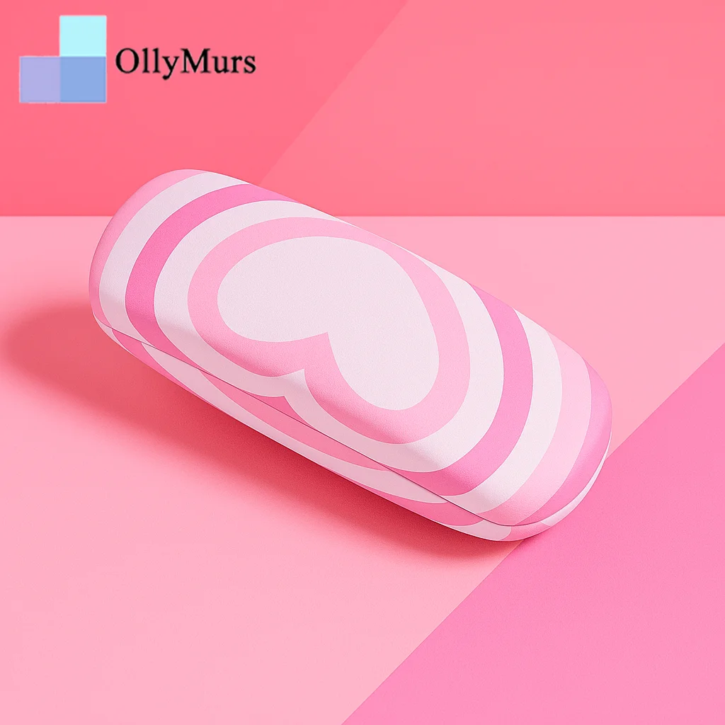 

OLLYMURS розовый дизайнерский модный художественный чехол для очков по индивидуальному заказу INS свежий простой портативный анти-давление коробка для хранения в форме сердца из искусственной кожи