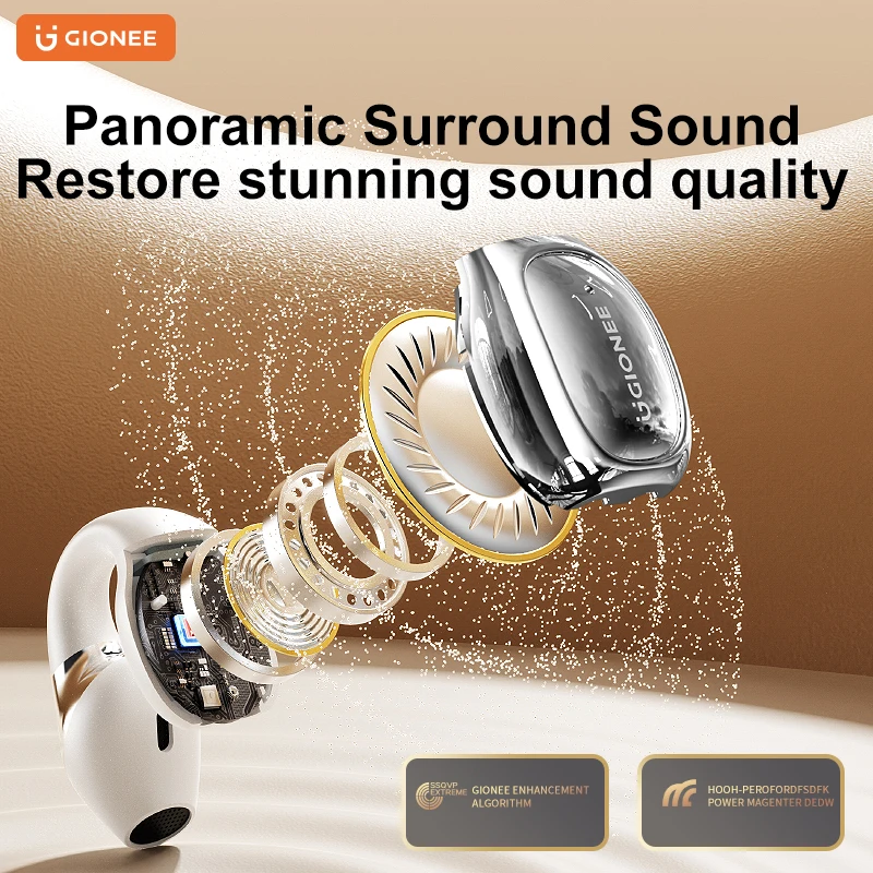 Gionee Wireless Kopfhörer Bluetooth 5,4 Ohr haken Sports til kompatible Rausch unterdrückung Stereo HD Call Touch Control Spiel Headset