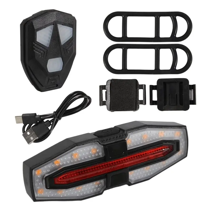 Exclusive 2X Electric Scooter Turning Signal Tail Light USB Rechargable With Remote Control Signal Light LED
