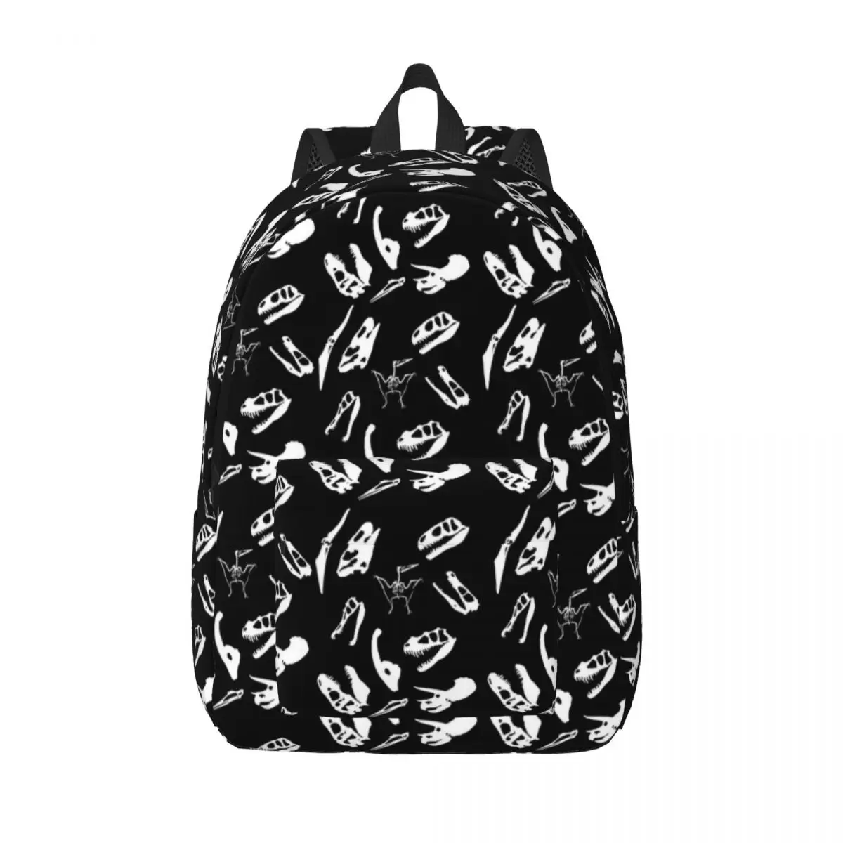 

Rex Dinosaur Skulls Palaeontology Dreams Backpack Student School Bookbag Canvas Daypack Preschool Primary Bag with Pocket