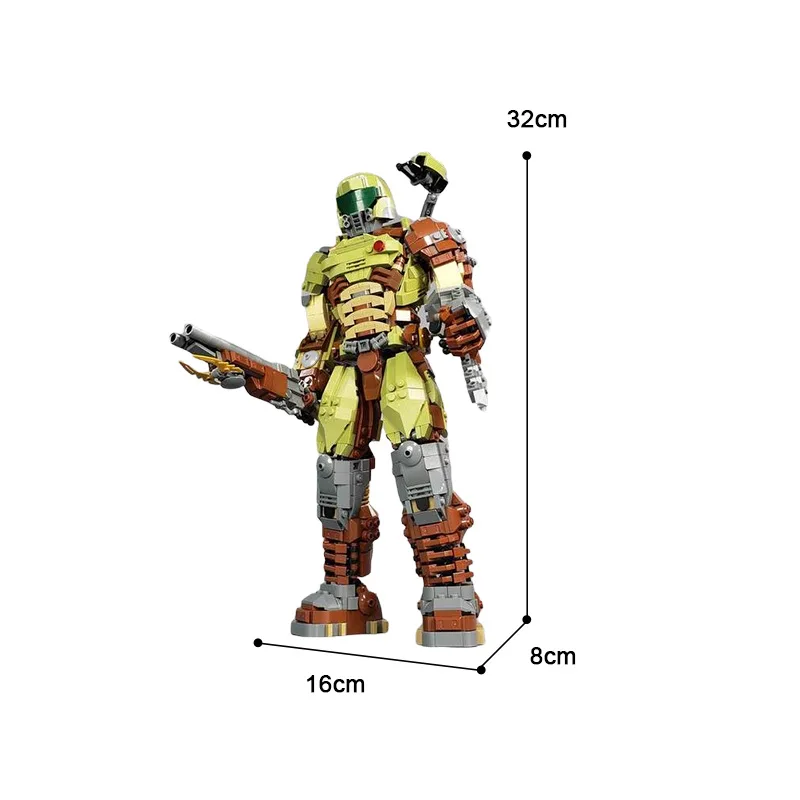 MOC Classic Shooter Game Doomed Mechanical Soldiers Building Block set Action Character Mecha Brick Toys Children Birthday Gift