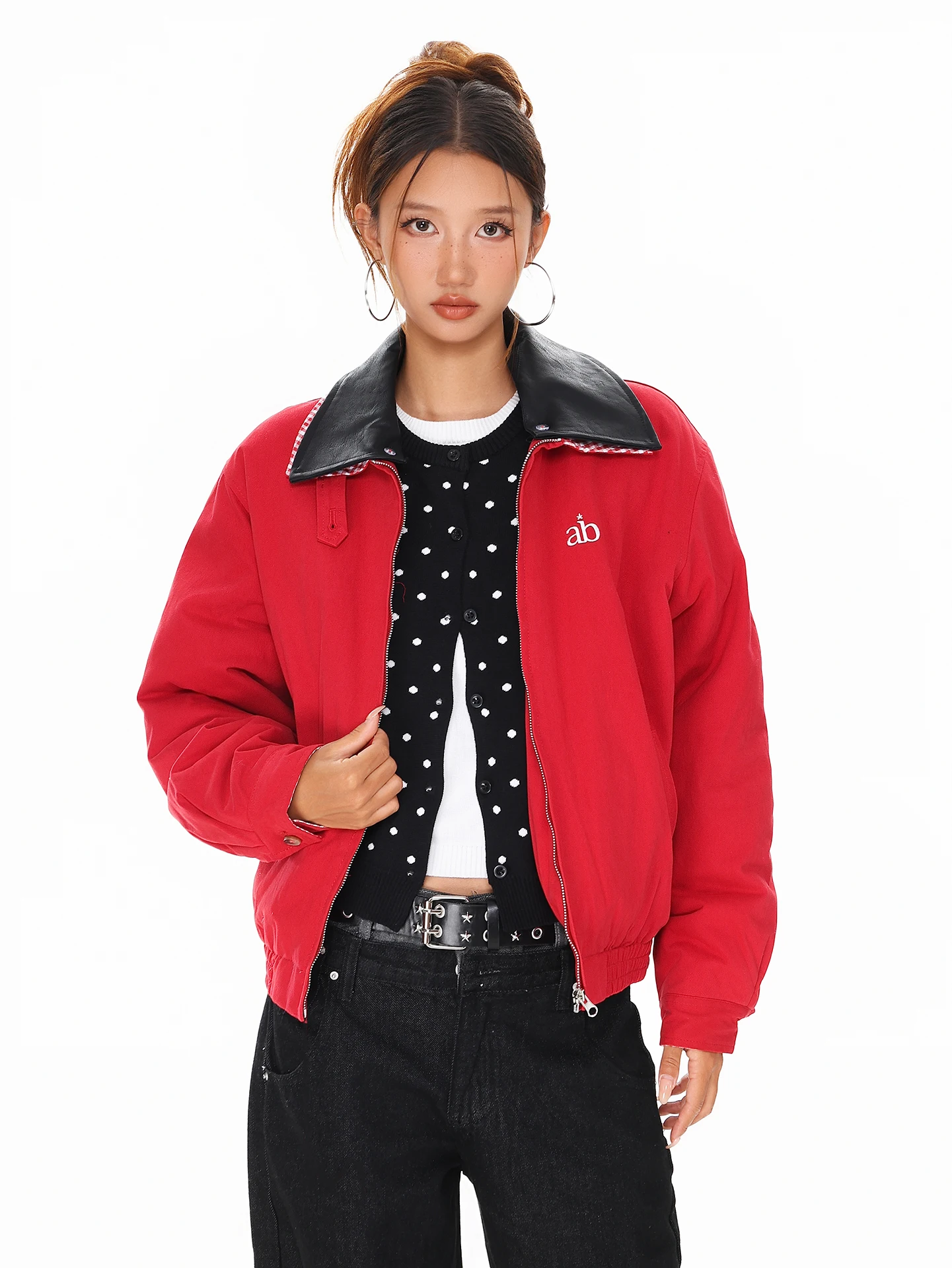 

Boeax American Street Sle Цветной хлопковый воротник с цветочным воротником Женское зимнее хлопковое пальто нового дизайна Sensation Свободное длинное пальто...