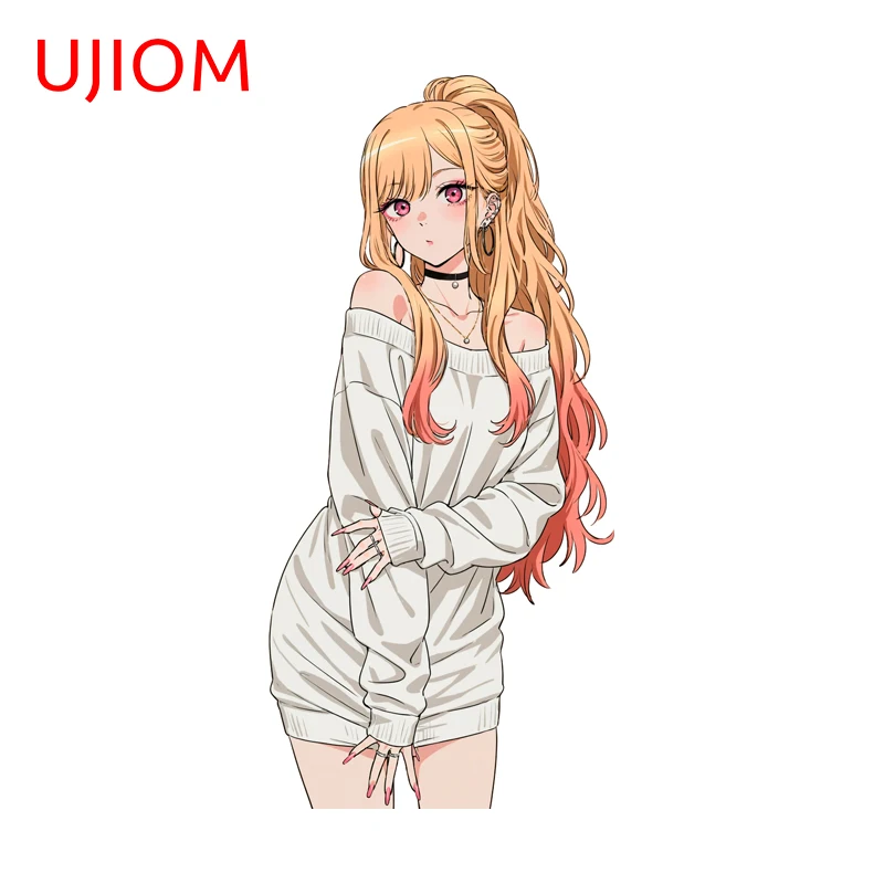 UJIOM Kitagawa Marin Anime Figure Wall Sticker Premium Enchanting Design Sunscreen Vinyl Graphics Decal Game Room Decoration